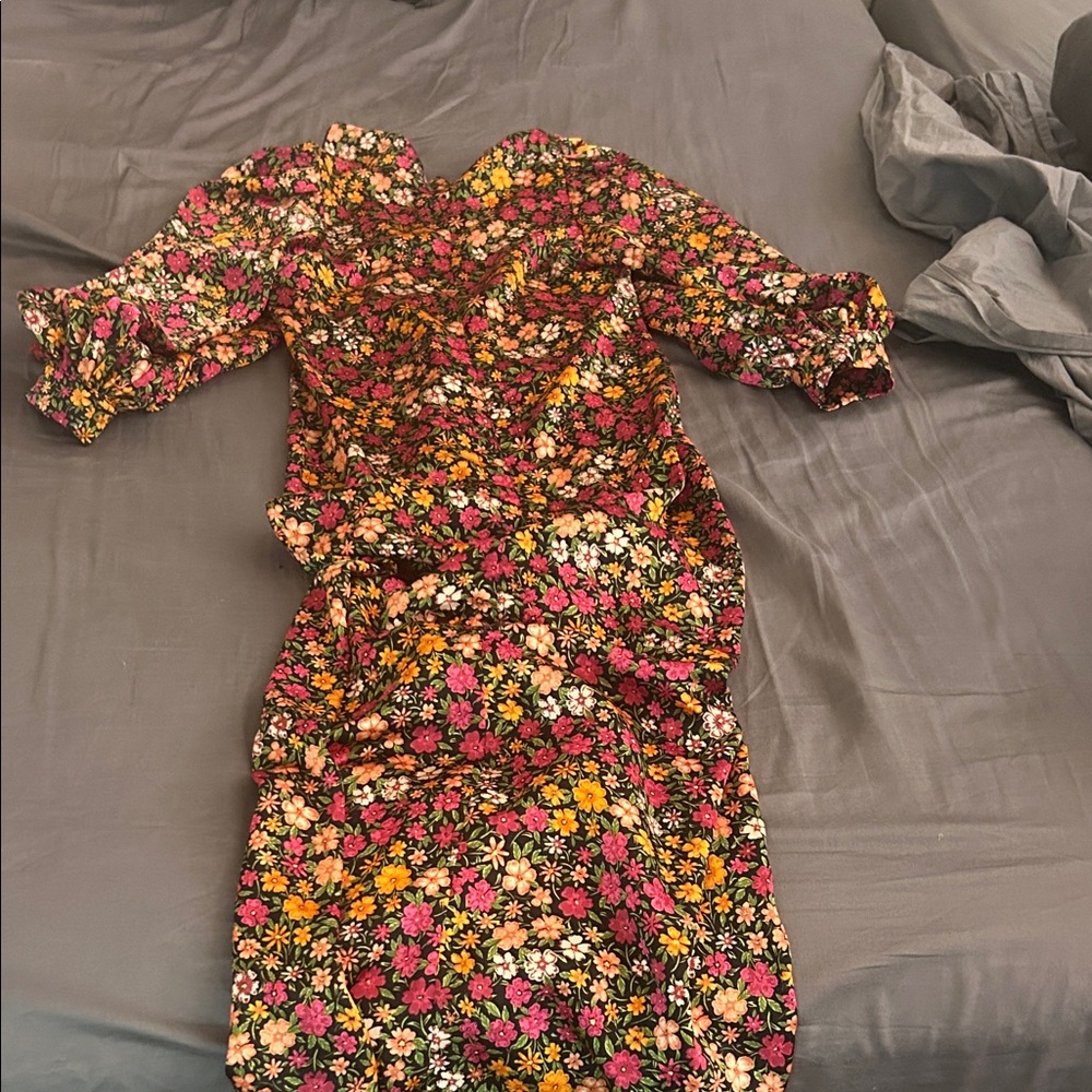 Vibrant Floral Midi Dress